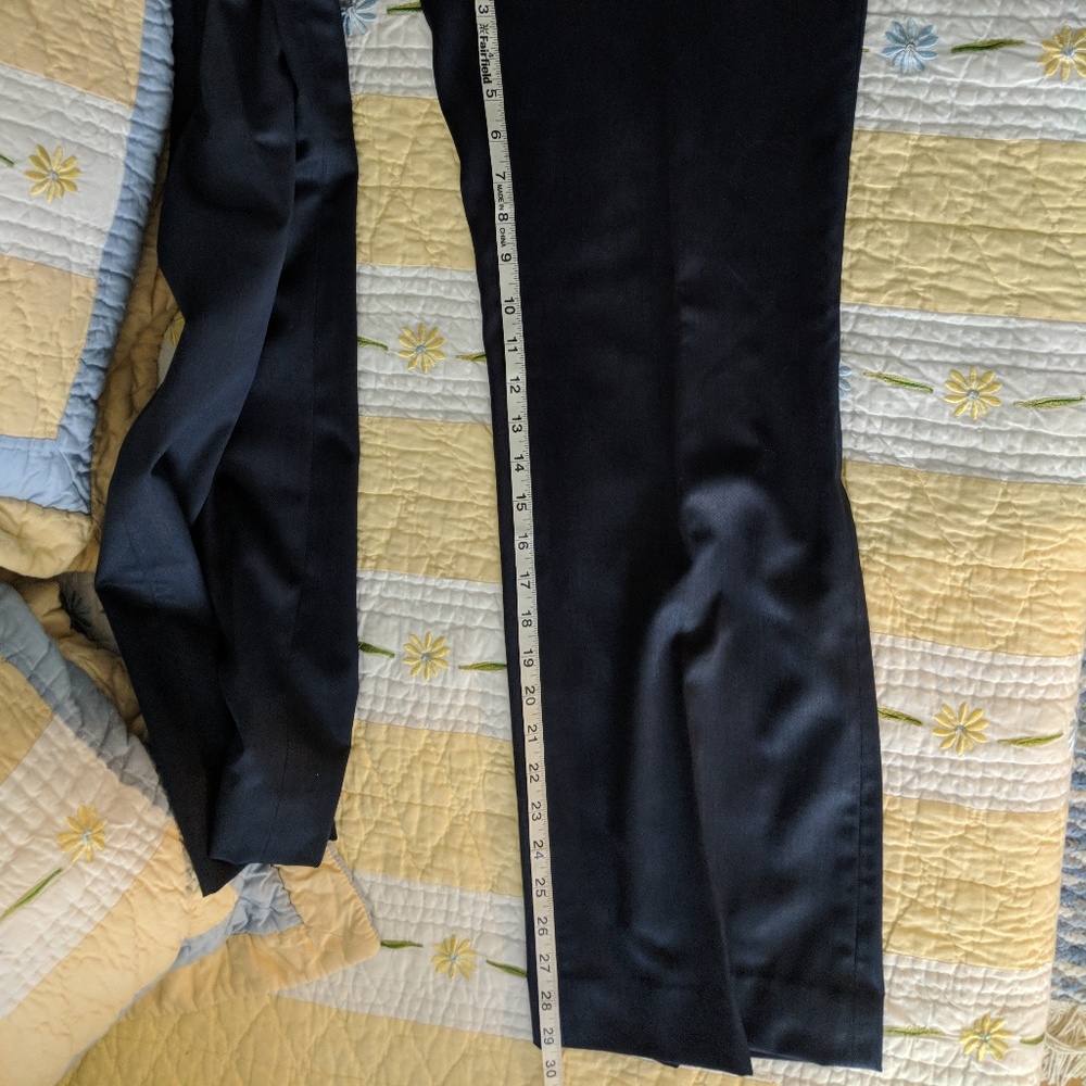 Classiques Enteir Petite Navy Wool/Silk Trousers - Picture 6 of 6